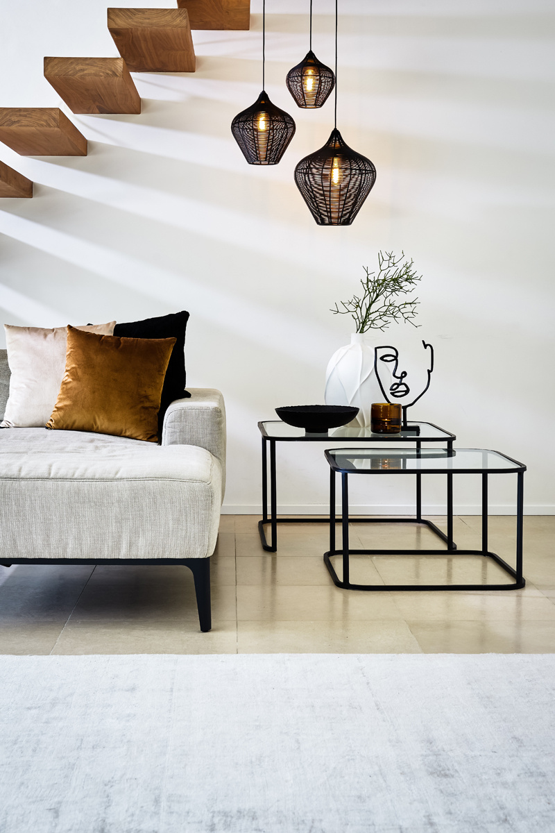 Light & Living - Hanglamp ALVARO - Ø20x22cm - Zwart