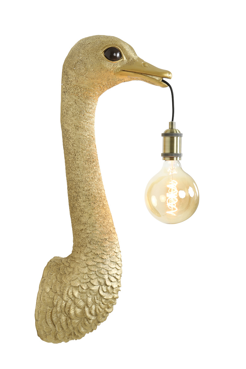 Light & Living - Wandlamp OSTRICH - 25x19x72cm - Goud
