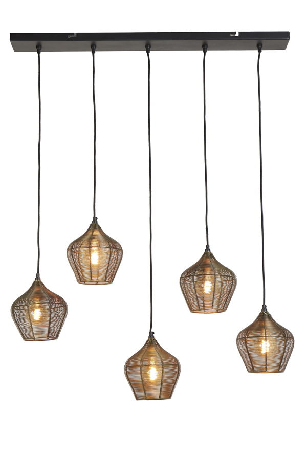 Light & Living - Hanglamp ALVARO - 100x20x122cm - Brons
