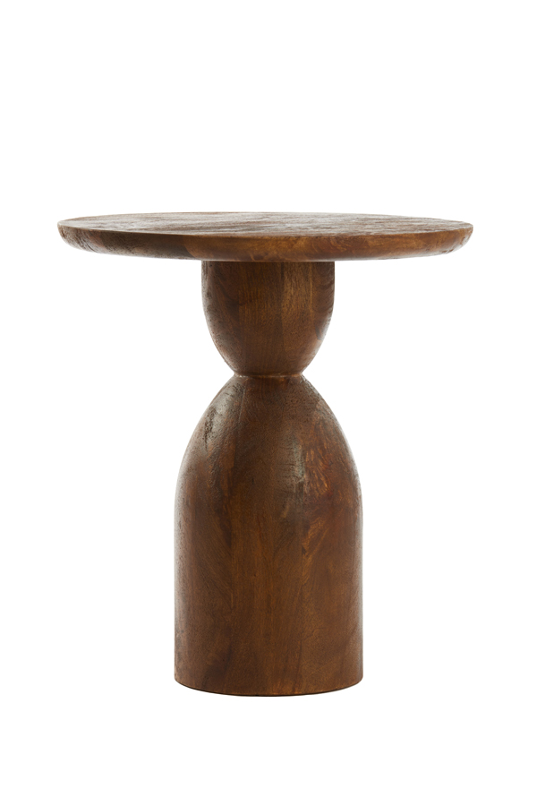 Light & Living - Bijzettafel TORIR - Ø40x50cm - Bruin