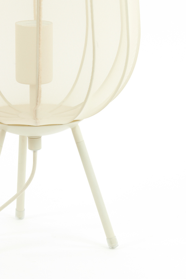 Light & Living - Tafellamp PLUMERIA - Ø25x45cm - Beige