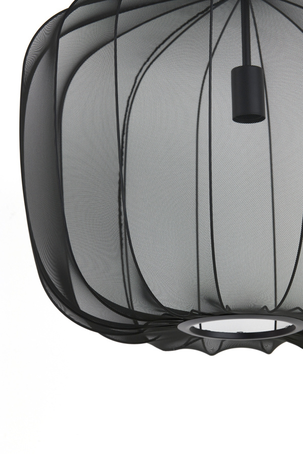 Light & Living - Hanglamp PLUMERIA - Ø60x45cm - Zwart