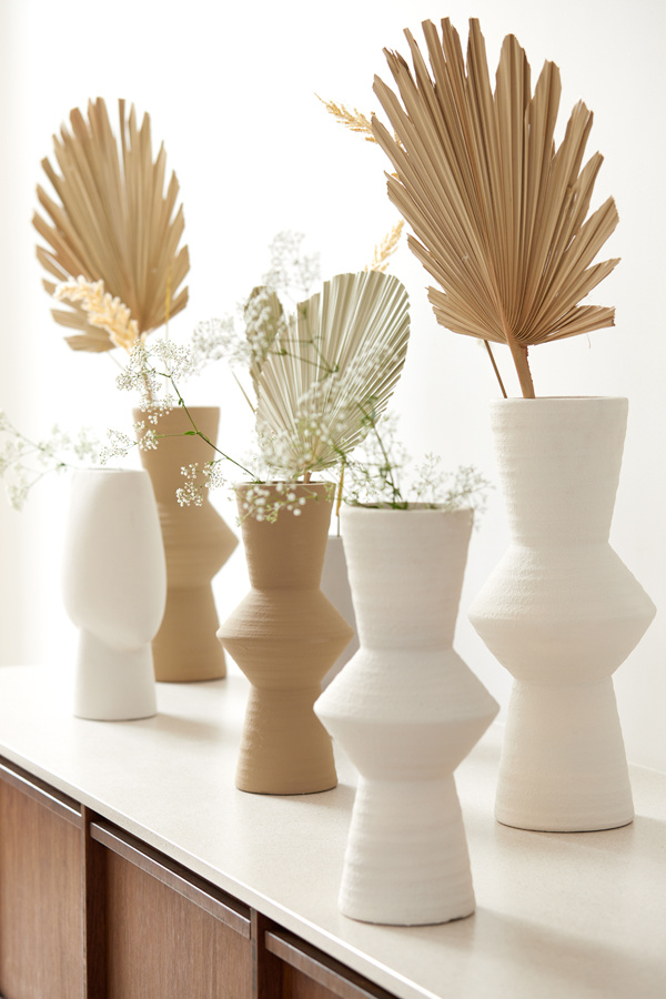 Light & Living - Vaas RAM - 22.5x22.5x50.5 - Wit