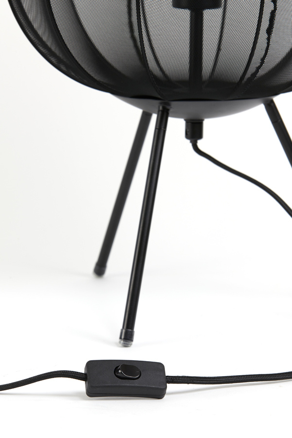 Light & Living - Tafellamp PLUMERIA - Ø34x60cm - Zwart