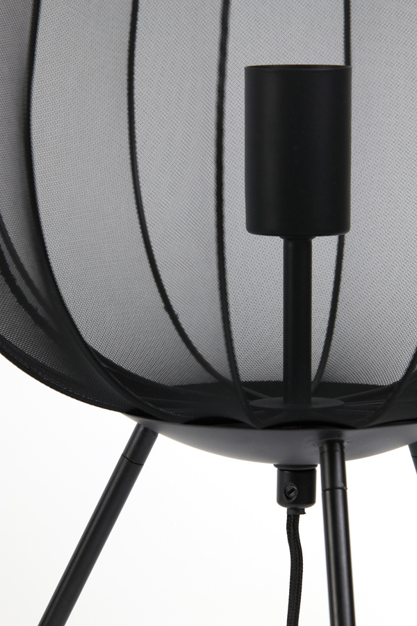 Light & Living - Tafellamp PLUMERIA - Ø34x60cm - Zwart