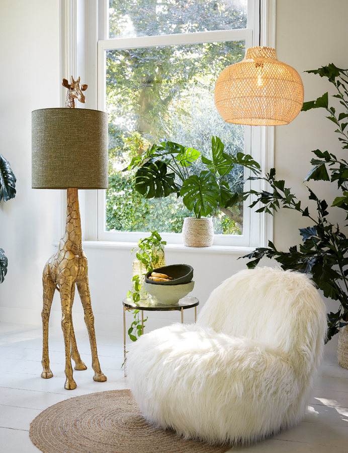 Light & Living - Hanglamp CHARITA - Ø60x43cm - Bruin