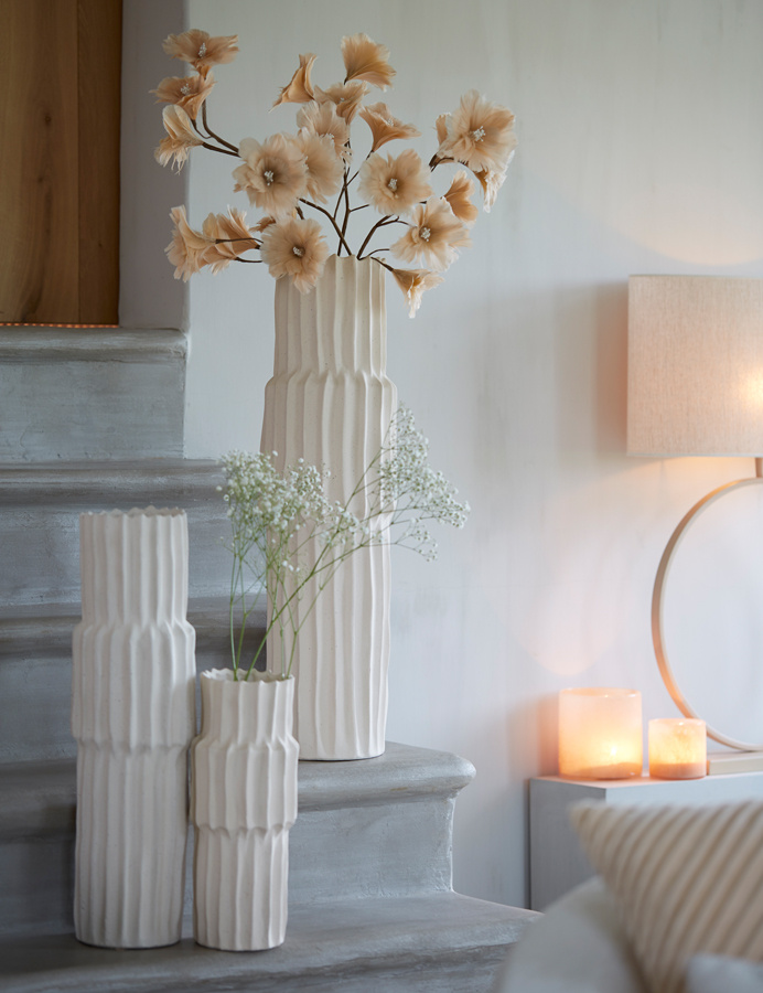 Light & Living - Vaas LONGA - Ø20.5x72.5cm - Wit