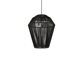 Light & Living - Hanglamp DEYA - Ø38x45cm - Zwart