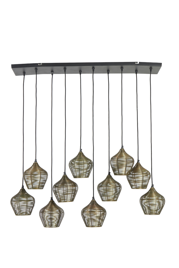 Light & Living - Hanglamp ALVARO - 120x25x29.5cm - Brons