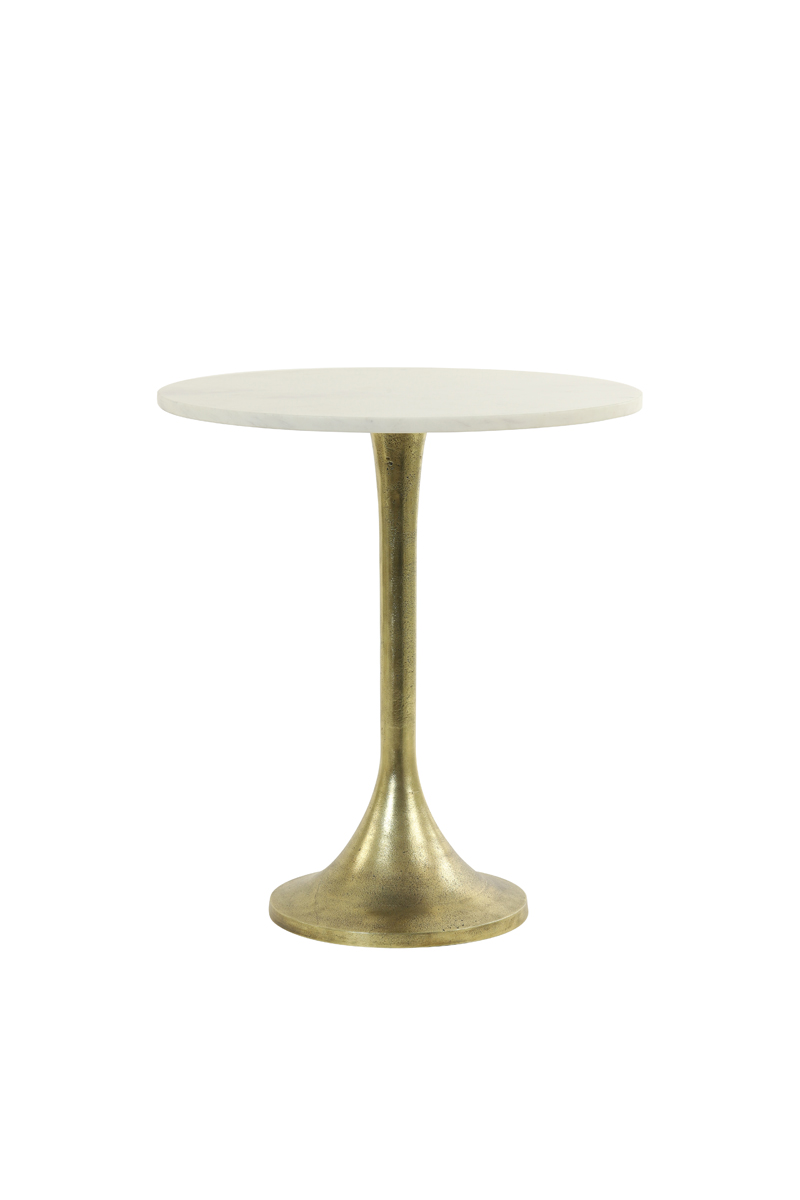 Light & Living - Bijzettafel RICKERD - Ø48x53cm - Wit