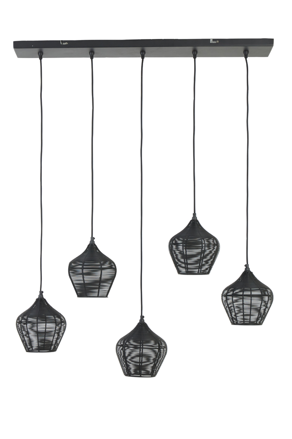Light & Living - Hanglamp ALVARO - 100x20x122cm - Zwart