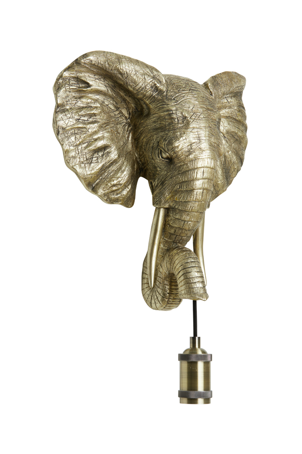 Light & Living - Wandlamp ELEPHANT  - 35x13x36cm - Goud