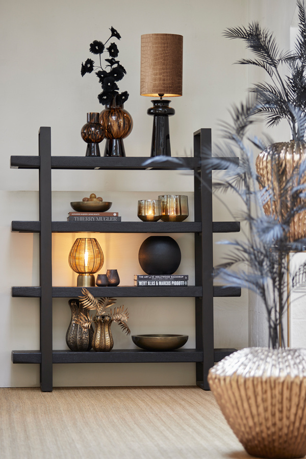 Light & Living - Tafellamp SUNEKO  - 25x25x34cm - Brons