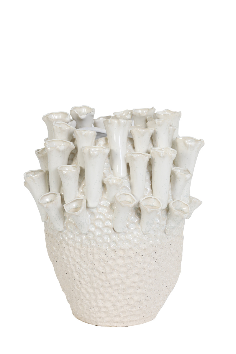 Light & Living - Vaas KYRAL - Ø27.5x27.5cm - Wit