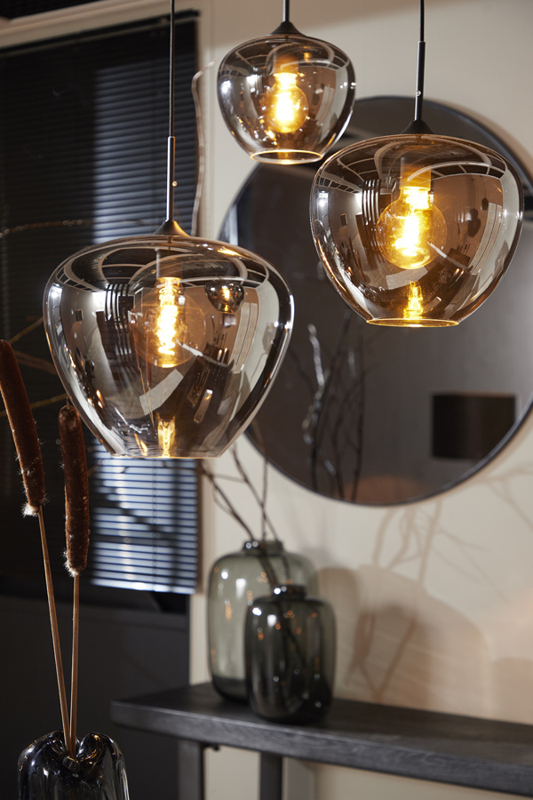 Light & Living - Hanglamp MAYSON - Ø40x34cm - Grijs