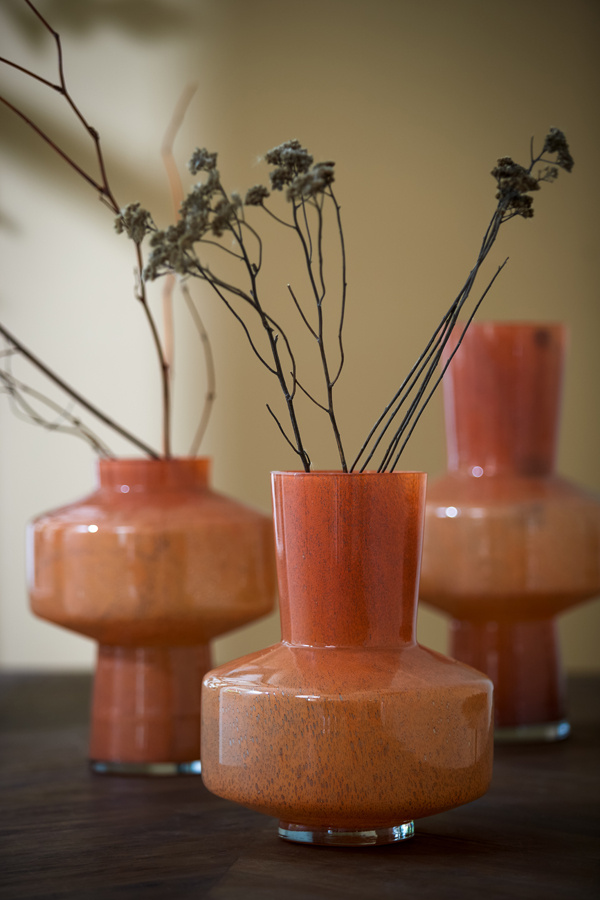 Light & Living - Vaas TRASMOS - Ø23.5x29.5cm - Oranje