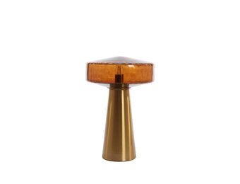 Light & Living - Tafellamp PLEAT - Ø30x45cm - Bruin