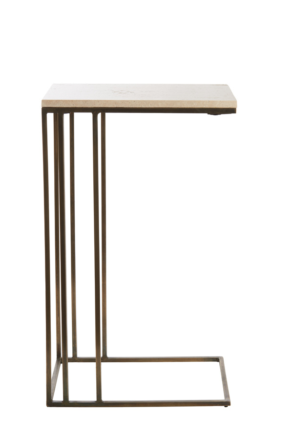 Light & Living - Bijzettafel ROSHAN - 41x31x66cm - Bruin