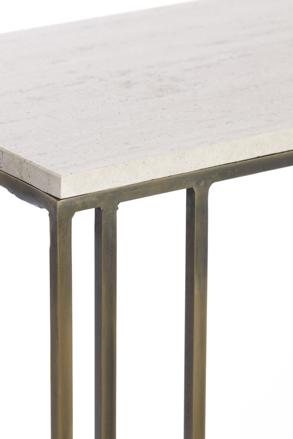 Light & Living - Bijzettafel ROSHAN - 41x31x66cm - Bruin