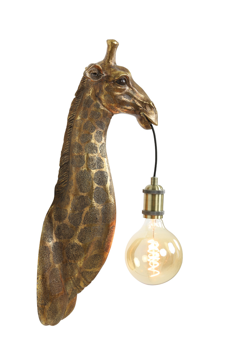 Light & Living - Wandlamp GIRAFFE - 20.5x19x61cm - Brons