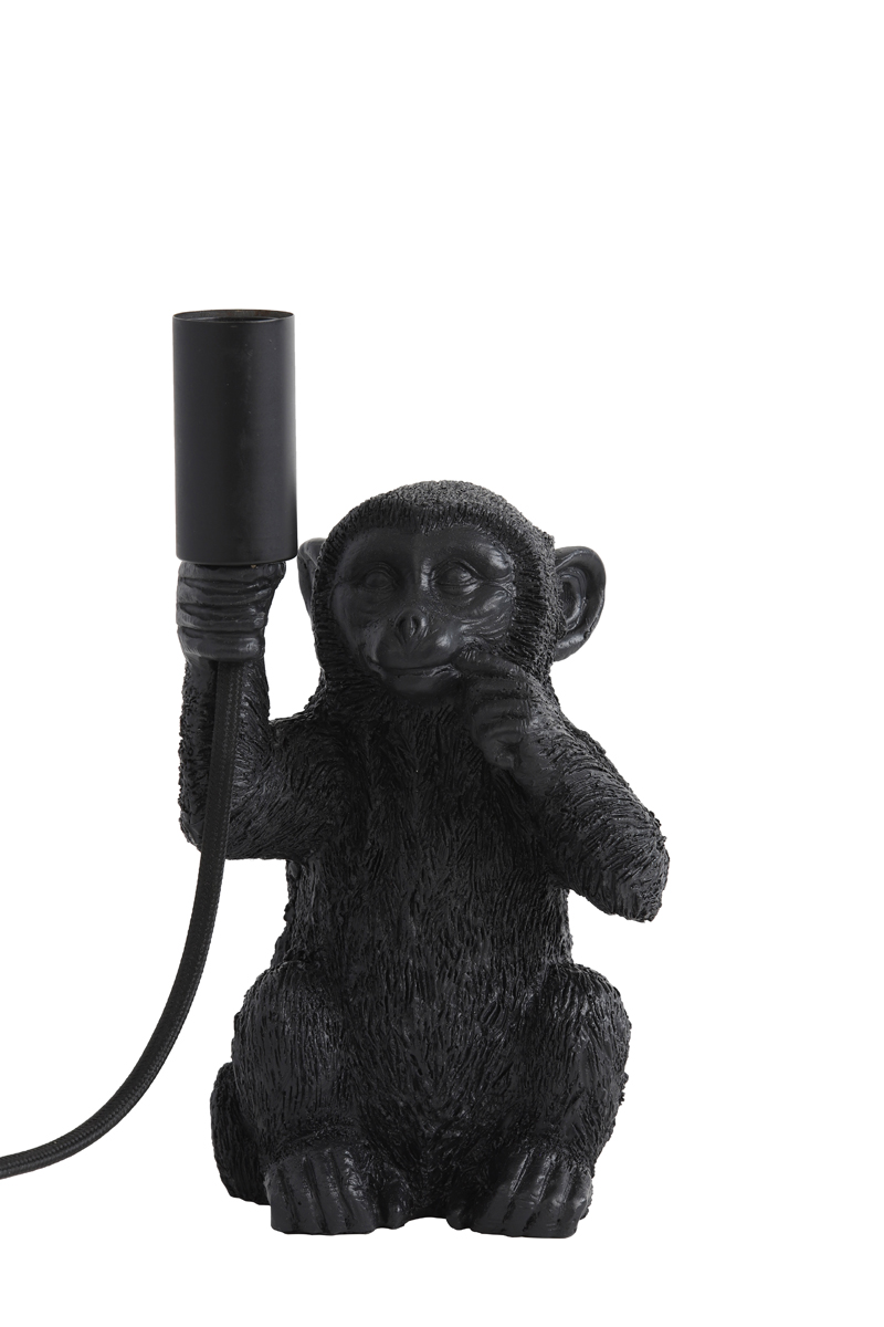 Light & Living - Tafellamp MONKEY - 13x12.5x23.5cm - Zwart