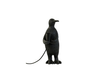 Light & Living - Tafellamp PENGUIN - 16x13x34cm - Zwart