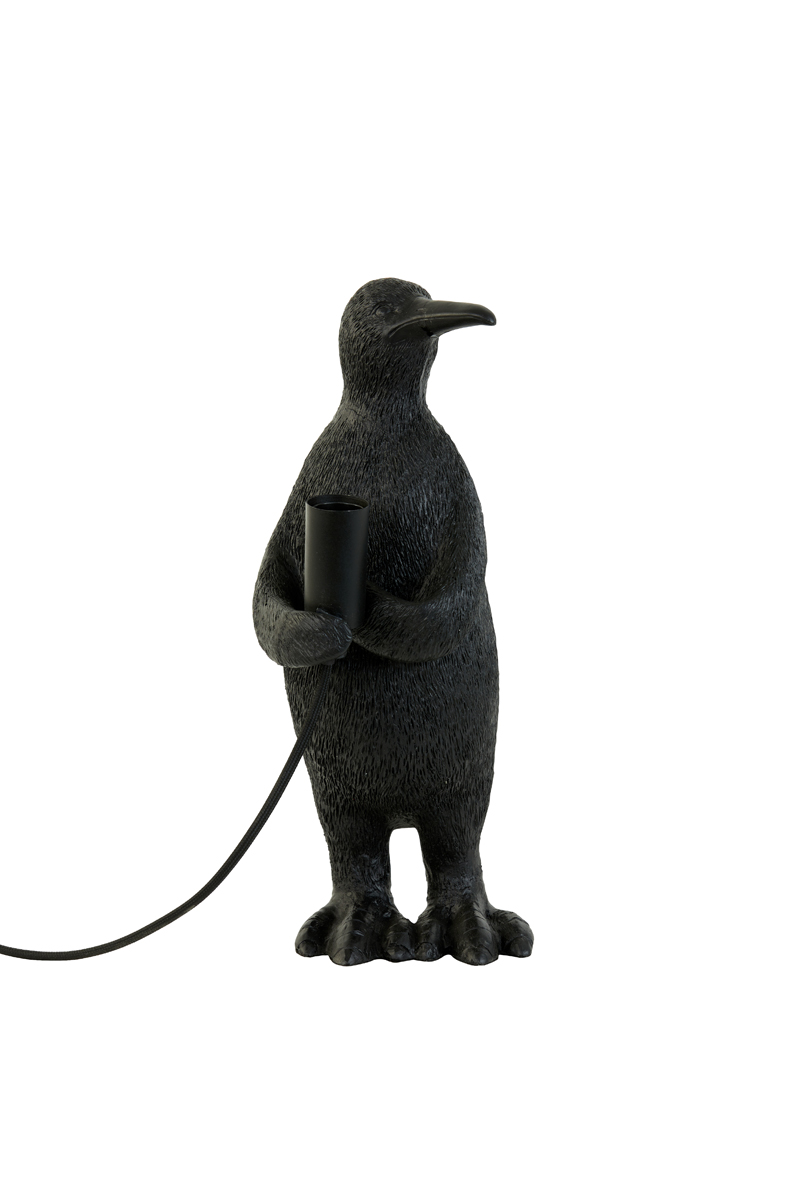 Light & Living - Tafellamp PENGUIN - 16x13x34cm - Zwart