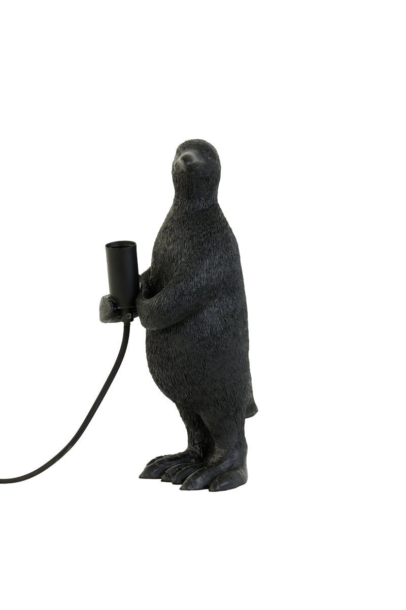 Light & Living - Tafellamp PENGUIN - 16x13x34cm - Zwart