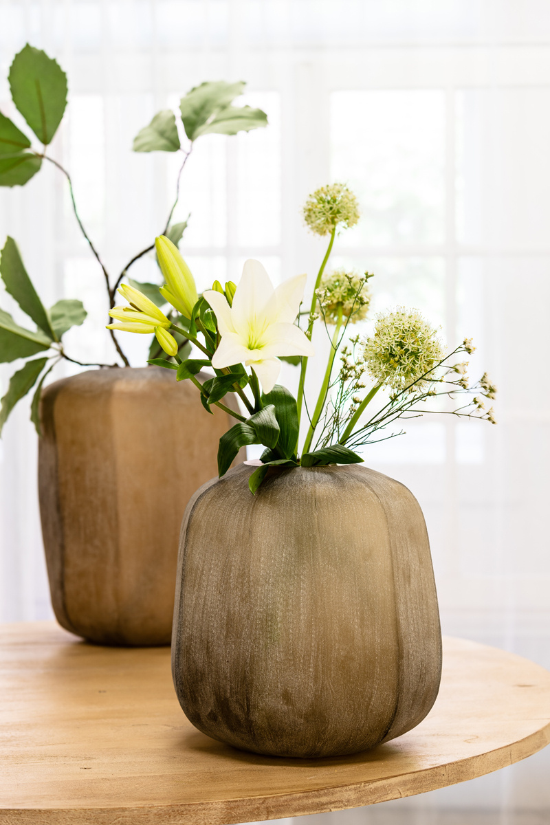 Light & Living - Vaas PACENGO - Ø33x32cm - Bruin