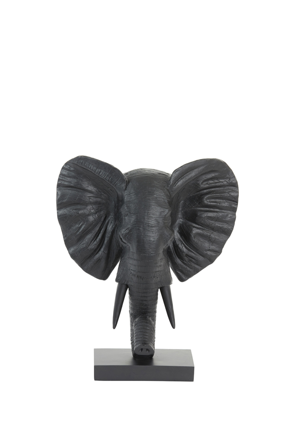 Light & Living - Ornament ELEPHANT - 30x15x35.5cm - Zwart