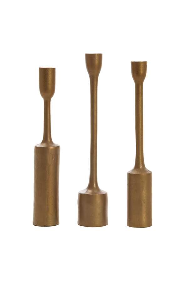 Light & Living - Kandelaar TRESCALES - Ø6.5x35.5cm - Brons - Set van 3