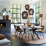 Light & Living - Spiegel ESPEJO - 116x1.5x116cm - Zwart