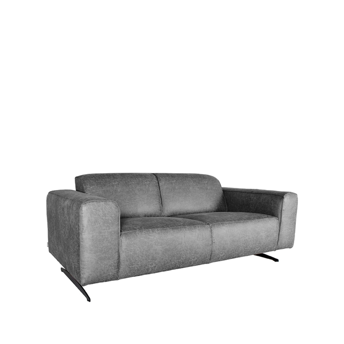 LABEL51 Bank Modena - Grijs - Microfiber - 2-Zits