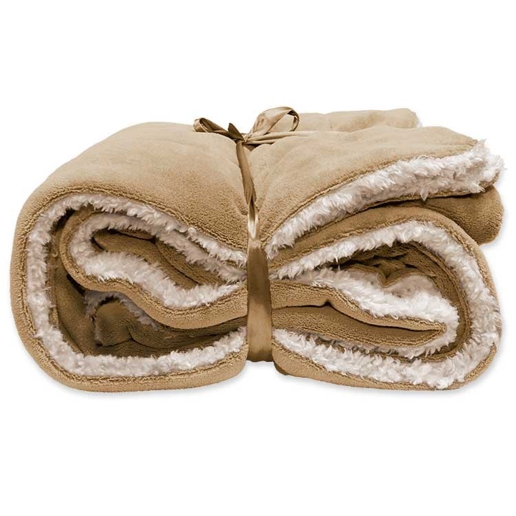 Unique Living - Lars Coral Fleece/suede Plaid 150x200cm Honey