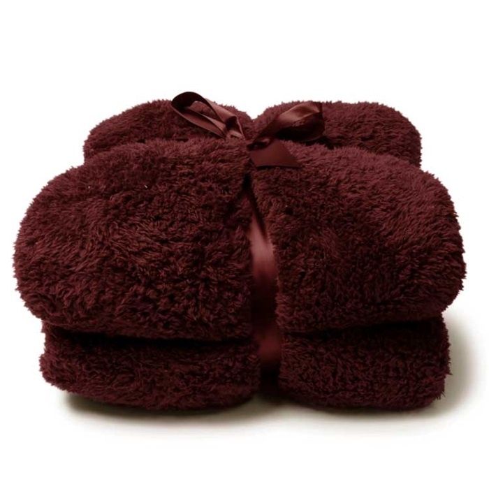 Unique Living | Teddy plaid 150x200cm bloodstone