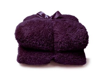 Unique Living - Plaid Teddy - 150x200cm - Dark Purple
