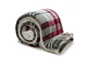 Unique Living | Larsson plaid 150x200cm grey/red