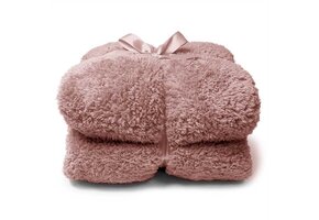 Unique Living | Teddy plaid 150x200cm oud roze