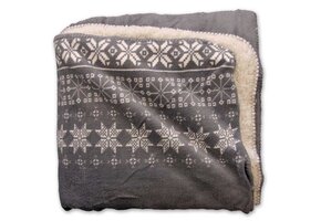 Unique Living | Snowflake plaid 130x160cm grijs