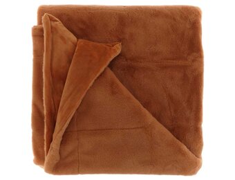 Unique Living | Plaid Klaas 150x200cm leather brown