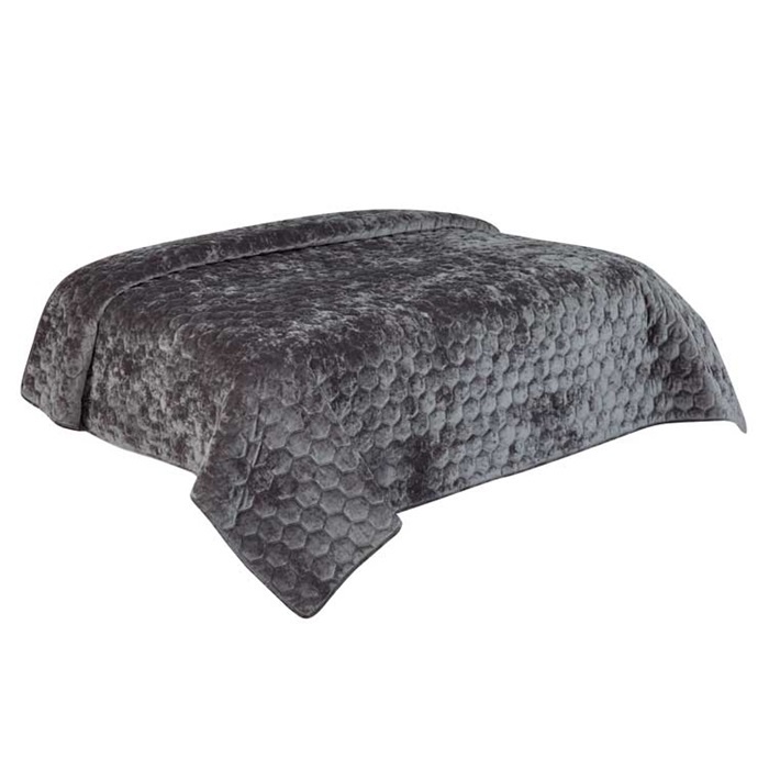 Unique Living - Bedsprei Peggy 220x220cm dark grey