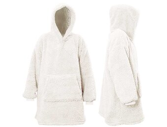 Unique Living - Hoodie Teddy - 70x50cm - Dove White