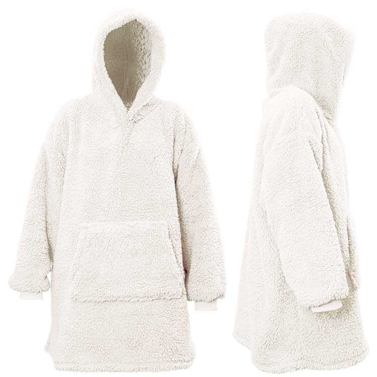 Unique Living - Hoodie Teddy - 70x50cm - Dove White
