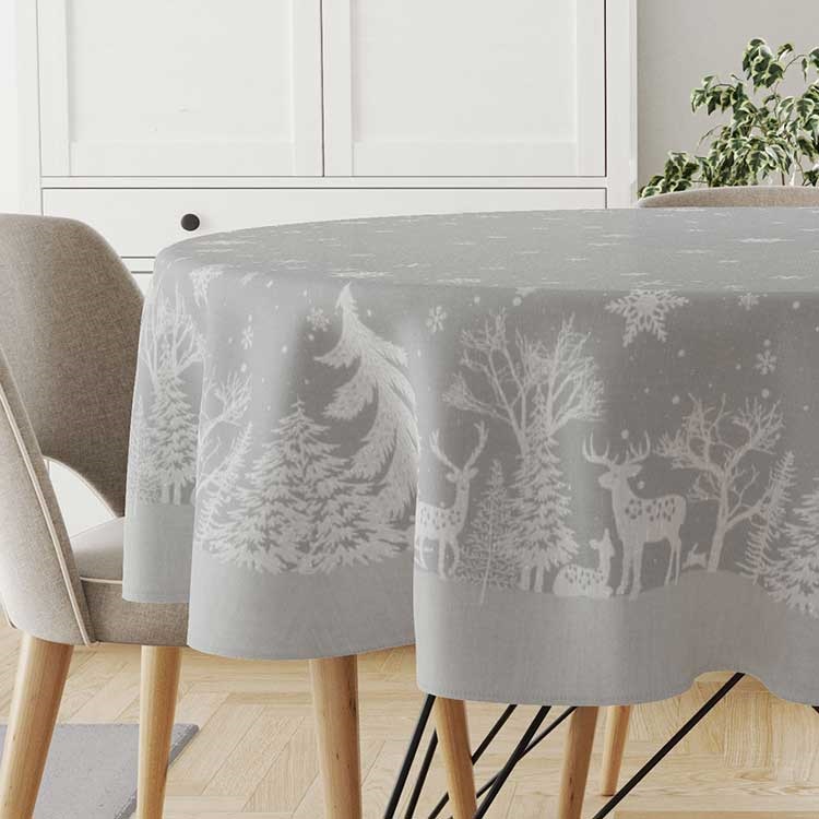 Unique Living - Tafelkleed Rody - 180Øcm - Grey