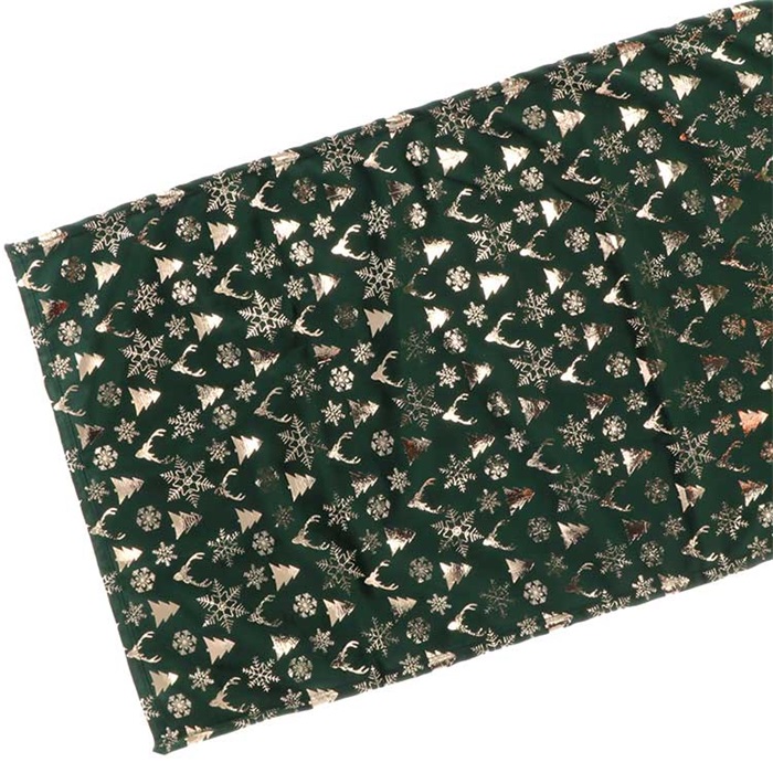 Unique Living | Tafelloper Bernt 45x150cm dark green