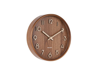 Karlsson - Wandklok Pure Small - Donker hout- Ø22cm