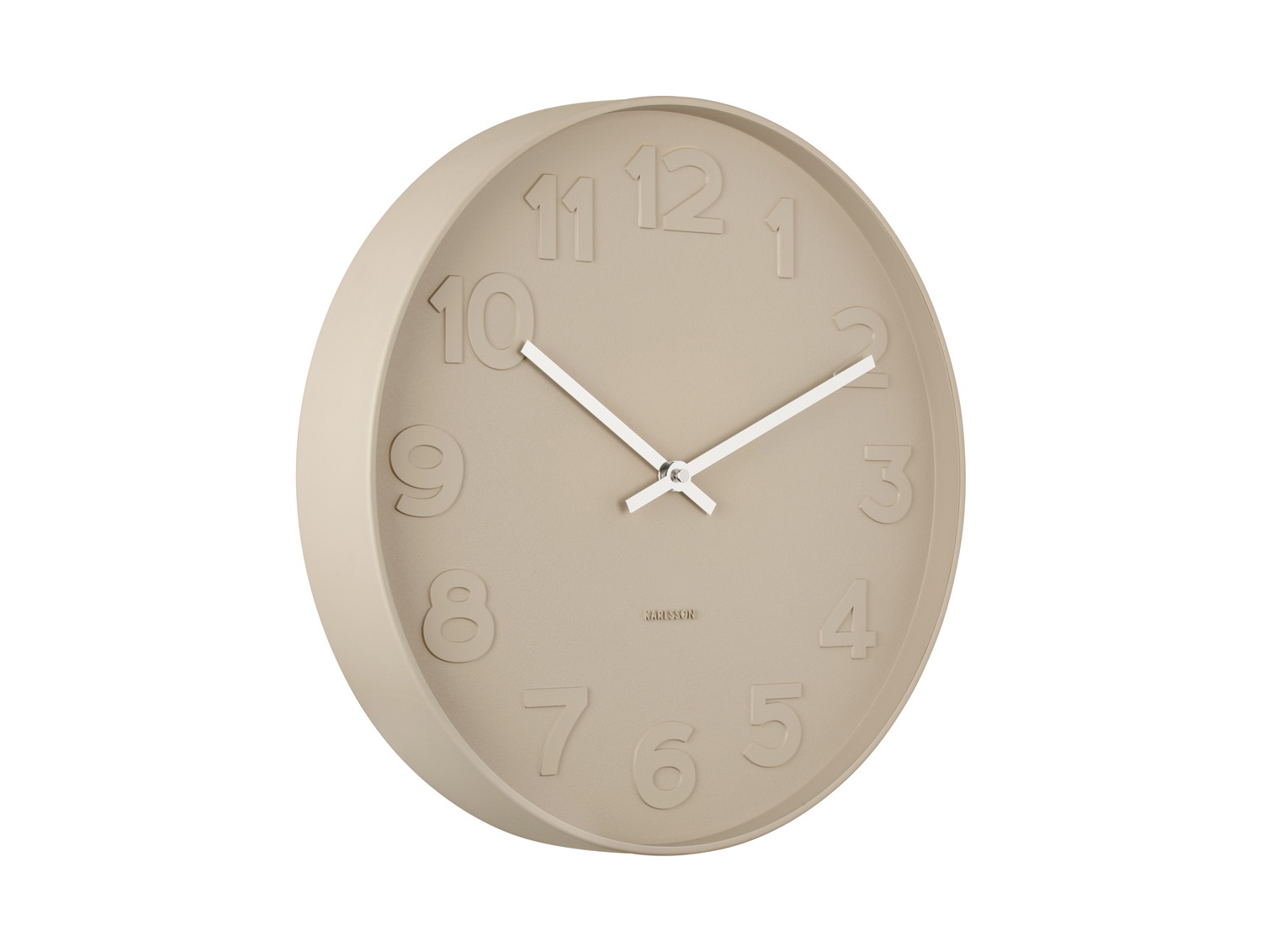 Karlsson - Wandklok Mr. Brown Numbers - Zandbruin- Ø37,5cm