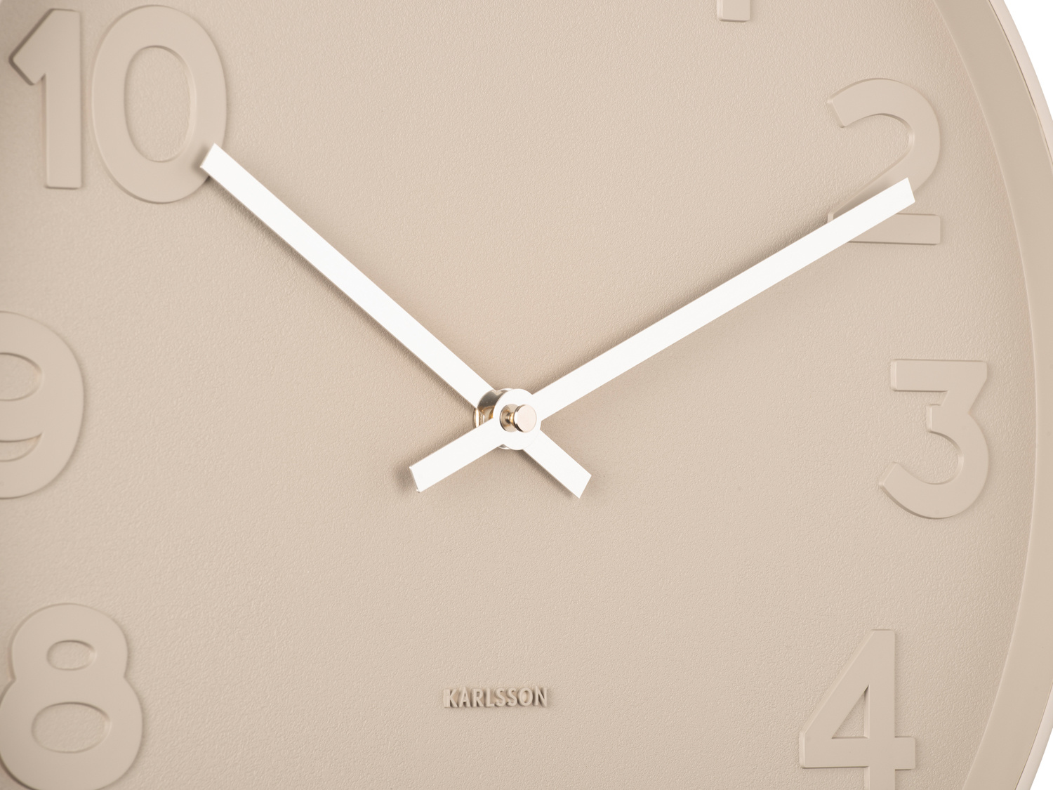 Karlsson - Wandklok Mr. Brown Numbers - Zandbruin- Ø37,5cm