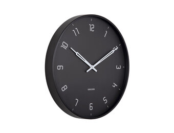 Karlsson - Wandklok Stark - Zwart- Ø40cm