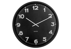 Karlsson - Wandklok New Classic XL - Zwart- Ø80cm